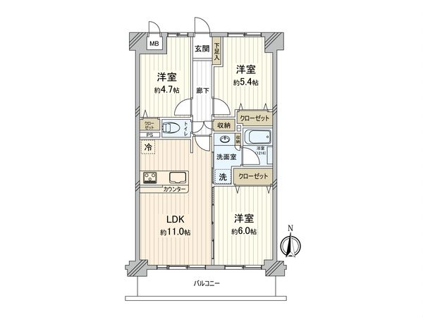 ウインベルコーラス北赤羽 間取図(平面図) ウインベルコーラス北赤羽 間取図(平面図)