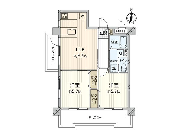 エスポワール岩淵 間取図(平面図)