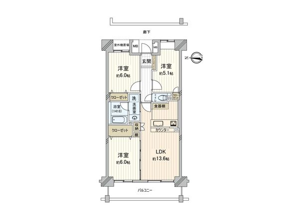 アクトピア北赤羽六番館 間取図(平面図) アクトピア北赤羽六番館 間取図(平面図)