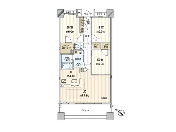 アクエアリバージュ東京 間取図(平面図)