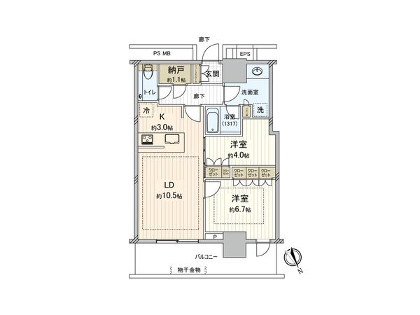 ザ・タワー十条 間取図(平面図)