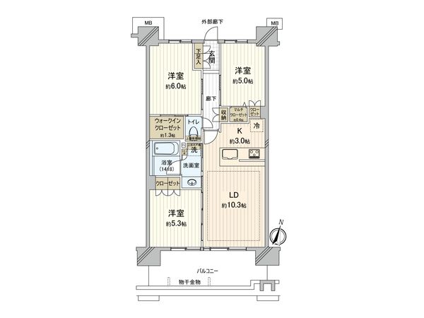 ヴェレーナグラン赤羽北ザ・マークス 間取図(平面図) 間取図(平面図)