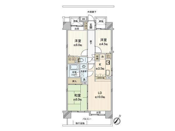 コスモ王子ガーデンズ グランプラザB棟 間取図(平面図) 間取図(平面図)
