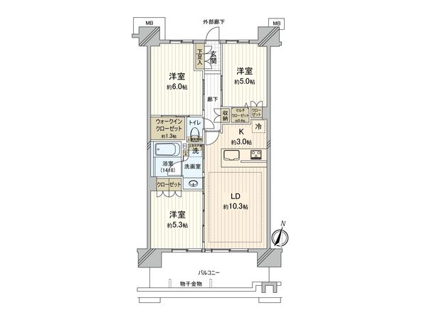 ヴェレーナグラン赤羽北ザ・マークス 間取図(平面図)