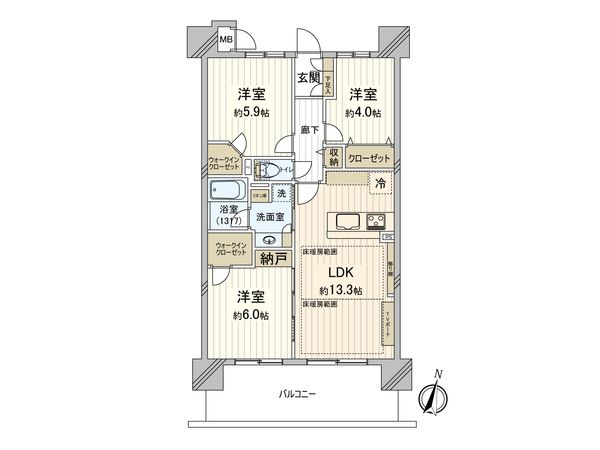 ゼファー中十条アクタージュ 間取図(平面図) ゼファー中十条アクタージュ 間取図(平面図)