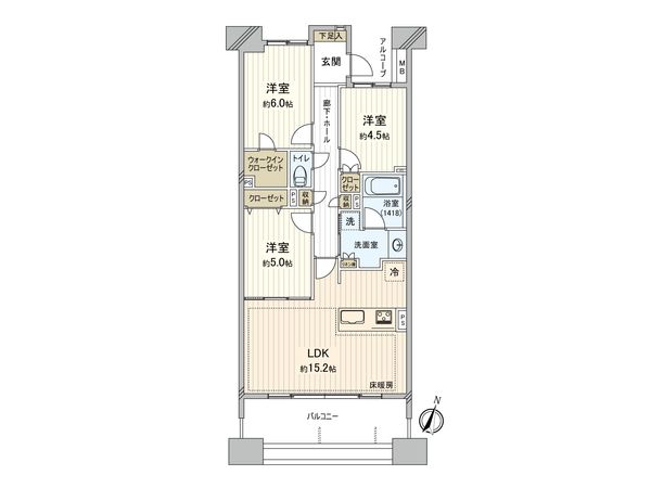アクトピア北赤羽四番館 間取図(平面図) 間取図(平面図)