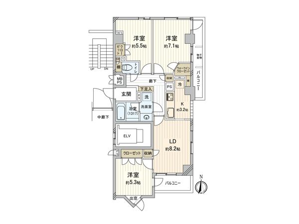 ファミール赤羽シティアヴェニュー 間取図(平面図)