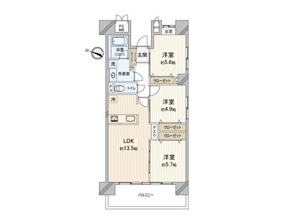アクトピア北赤羽参番館 間取図(平面図)