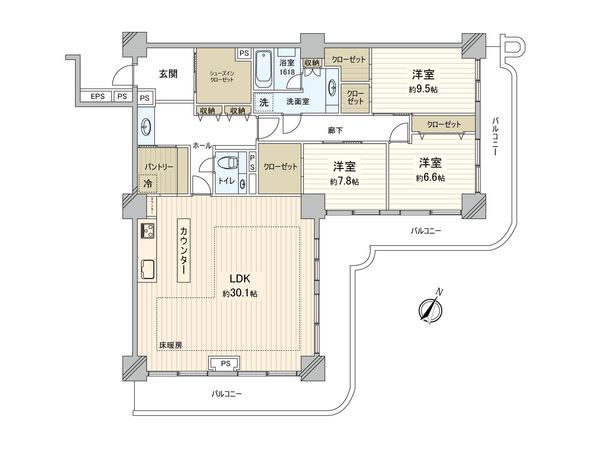 パルロード 2 間取図(平面図)