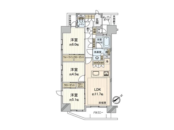 ミオカステーロ赤羽 間取図(平面図) 間取図(平面図)