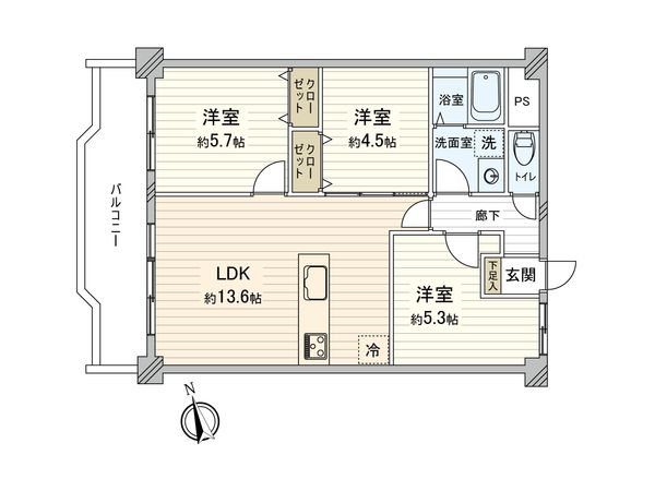 高島平マンション 間取図(平面図)