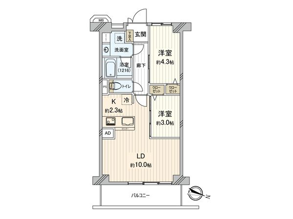 赤羽スカイハイツ 間取図(平面図)