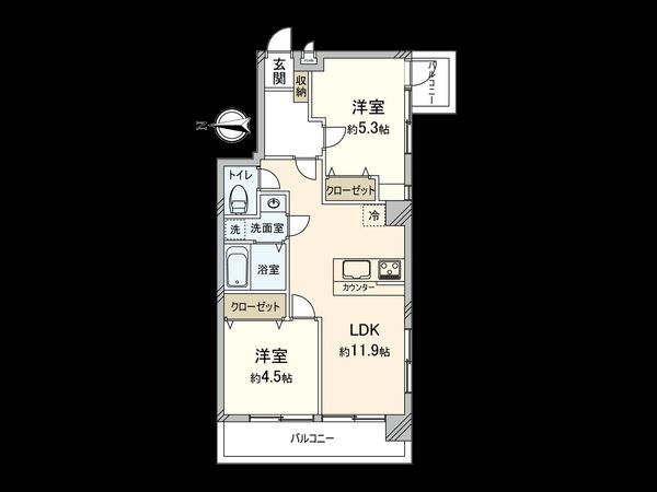 マンション初穂赤羽 間取図(平面図)
