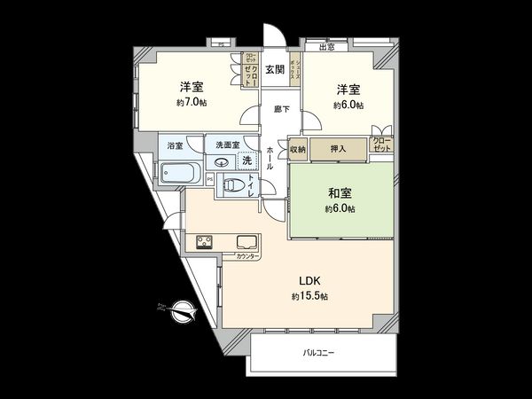 クリオ王子神谷参番館 間取図(平面図)