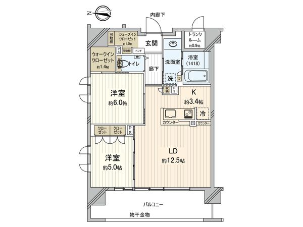 デュオセーヌ大宮 間取図(平面図)