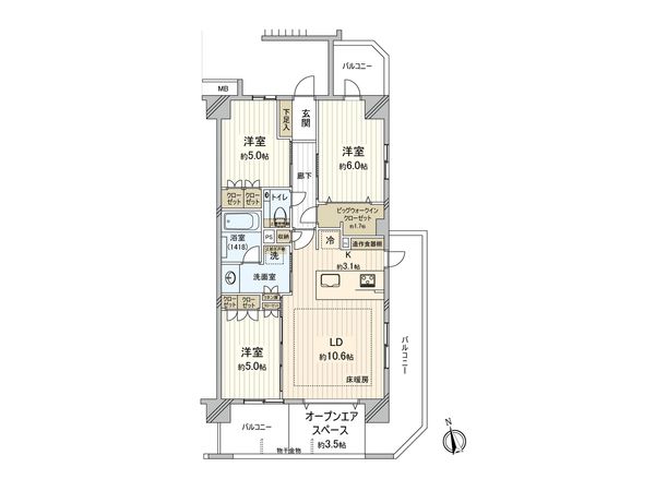 ヴェレーナ赤羽志茂レジデンス 間取図(平面図)