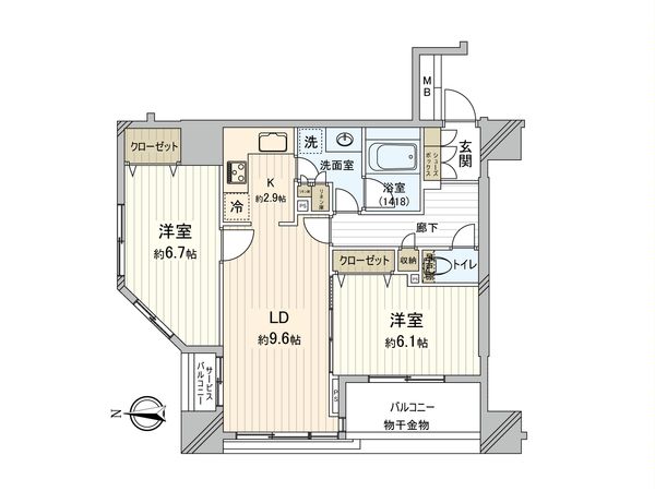 シティインデックス王子 間取図(平面図)