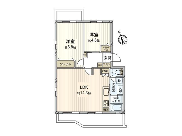 赤羽リバーサイドハイツ 間取図(平面図)