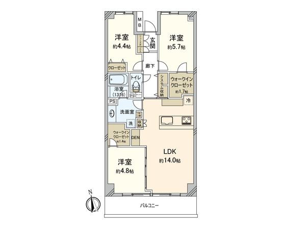 カルム赤羽 間取図(平面図)