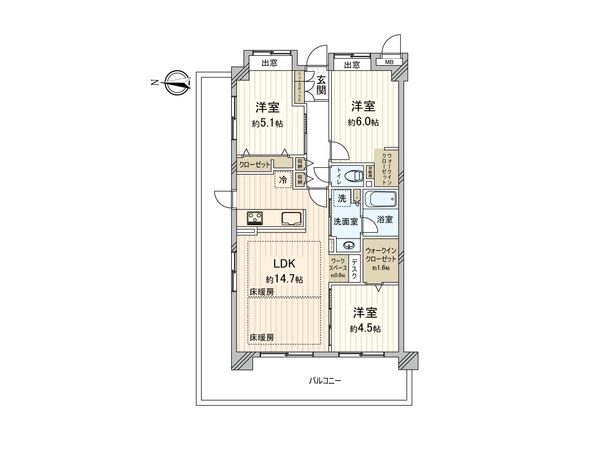 ダイアパレス王子神谷 間取図(平面図)