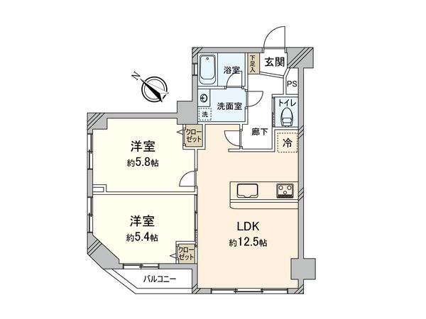 サンハイツ東十条 間取図(平面図) サンハイツ東十条 間取図(平面図)