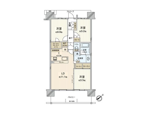 ザ・ガーデンズ東京王子 カームコート 間取図(平面図) ザ・ガーデンズ東京王子 カームコート 間取図(平面図)