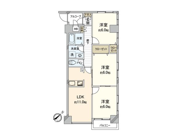ロイヤルステージ王子神谷 間取図(平面図)