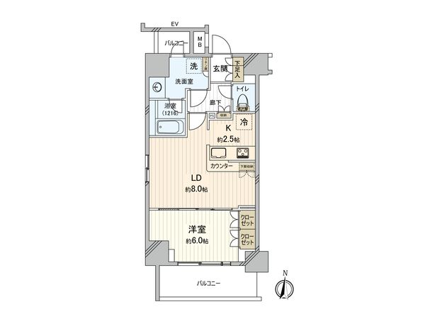 デュオステージ王子2 間取図(平面図) デュオステージ王子2 間取図(平面図)