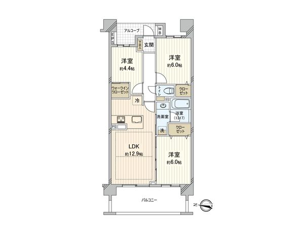 フィルプレイス王子 間取図(平面図) フィルプレイス王子 間取図(平面図)