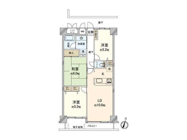 エクレール本蓮沼 間取図(平面図) エクレール本蓮沼 間取図(平面図)