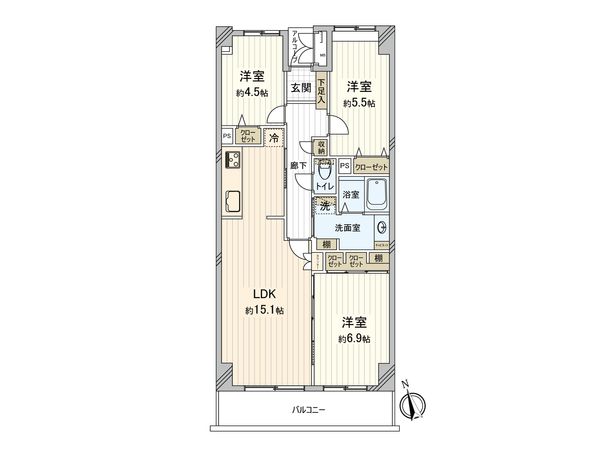 カルム赤羽 間取図(平面図)