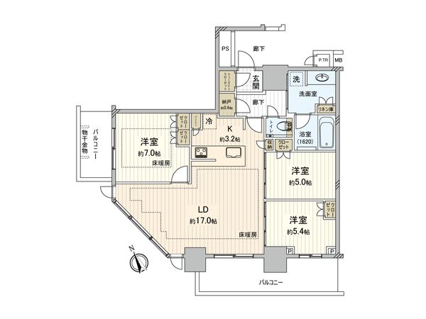 ザ・タワー十条 間取図(平面図)