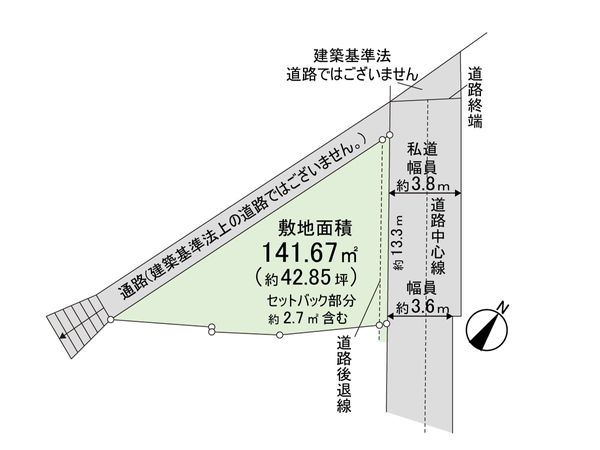 台東区上野桜木2丁目 土地 間取図