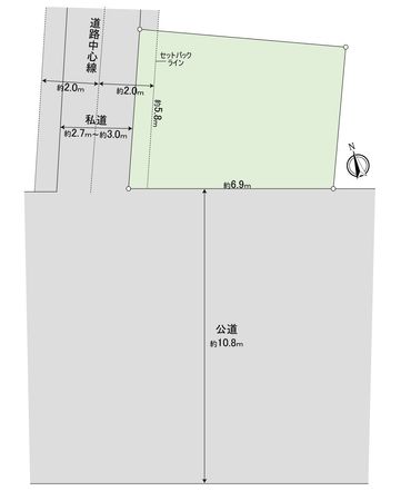 台東区谷中3丁目 土地 区画図 区画図