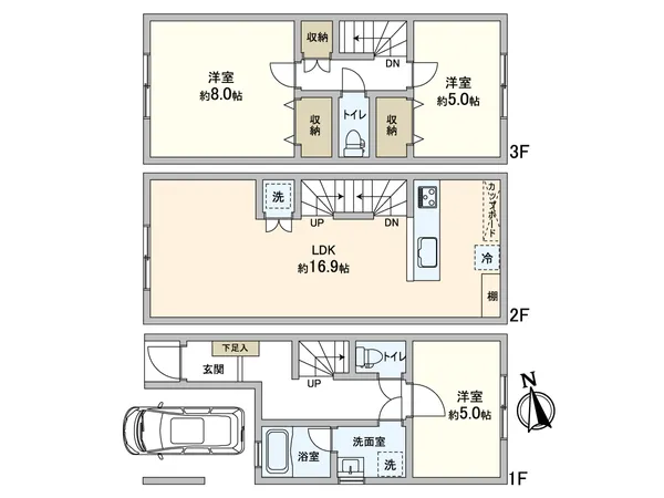 建物参考価格：2,500万円建物延べ床面積：82.81平米●上記プランは、一例でプランはお客様が自由に決定できます。