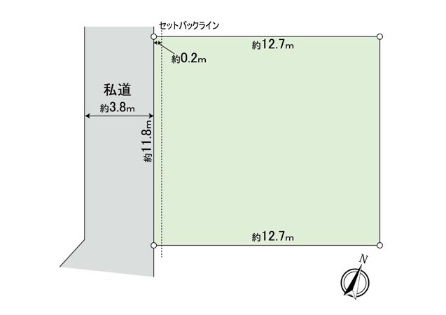 台東区上野桜木2丁目 土地 区画図