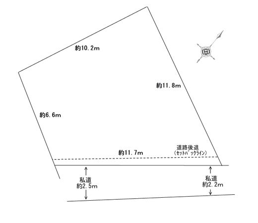 台東区谷中2丁目 土地 区画図 区画図