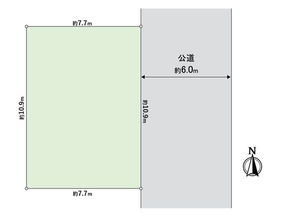 台東区今戸2丁目 土地 区画図 台東区今戸2丁目 土地 区画図
