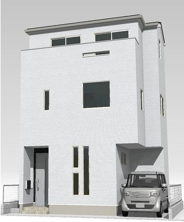 北区田端2丁目 新築戸建 外観パース図 北区田端2丁目 新築戸建 外観パース図