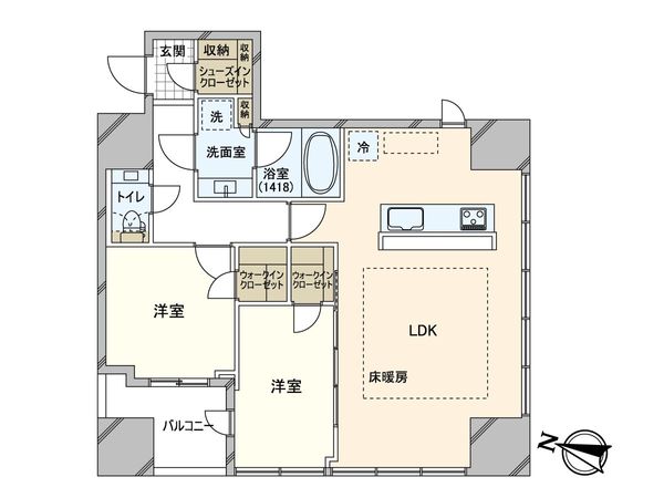 パークタワー上野池之端 間取図(平面図)