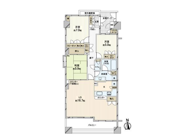アルス浅草ラルジュール 間取図(平面図)