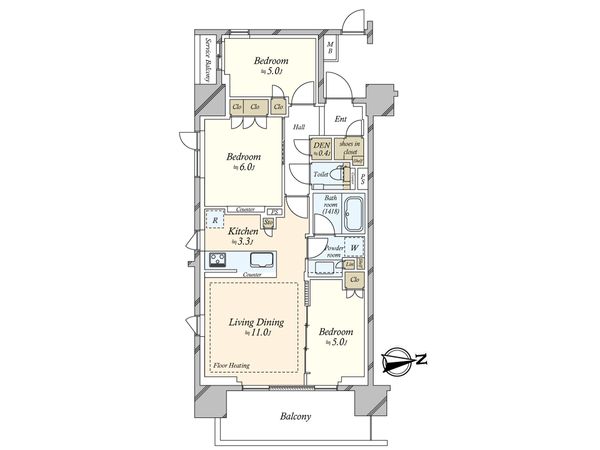シティハウス千代田外神田 間取図(平面図) シティハウス千代田外神田 間取図(平面図)