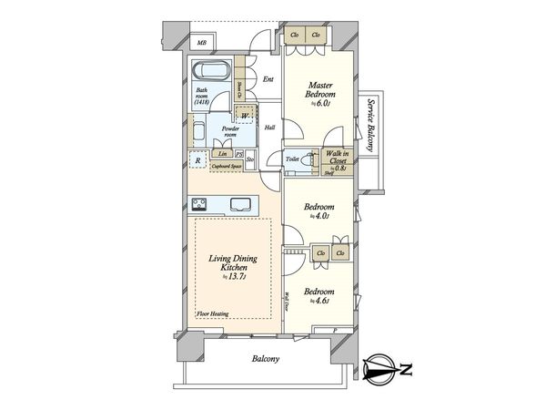 パークホームズ浅草六丁目 間取図(平面図) パークホームズ浅草六丁目 間取図(平面図)