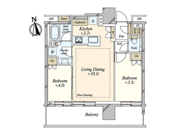 Brillia秋葉原 間取図(平面図) 間取図(平面図)