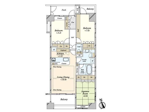 ネバーランド上野松が谷 間取図(平面図)