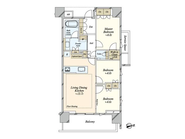 パークホームズ浅草六丁目 間取図(平面図) 間取図(平面図)