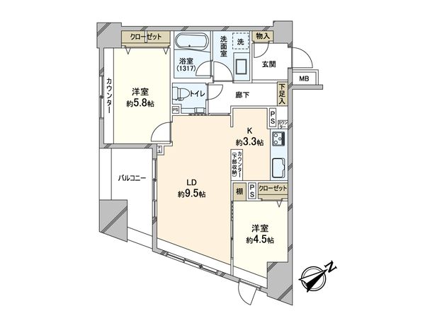 ダイナシティ雷門 間取図(平面図) 間取図(平面図)
