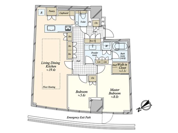 パークコート青山ザタワー 間取図(平面図)