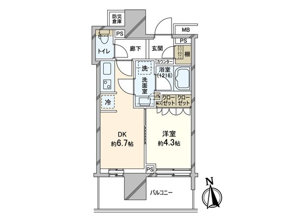 Brillia秋葉原 間取図(平面図) Brillia秋葉原 間取図(平面図)