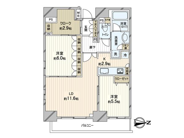 日神デュオステージ蔵前NEXT 間取図(平面図)